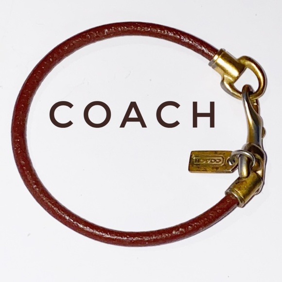 Authentic Coach signature leather bracelet